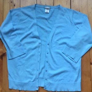 Old Navy Light Blue Cardigan Perfect Fit Sweater